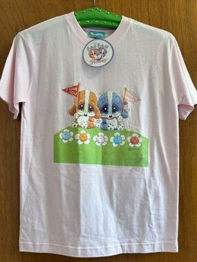 Sad Sam & Honey Vintage 1980’s Pink Puppy Graphic Tee-shirt NWT